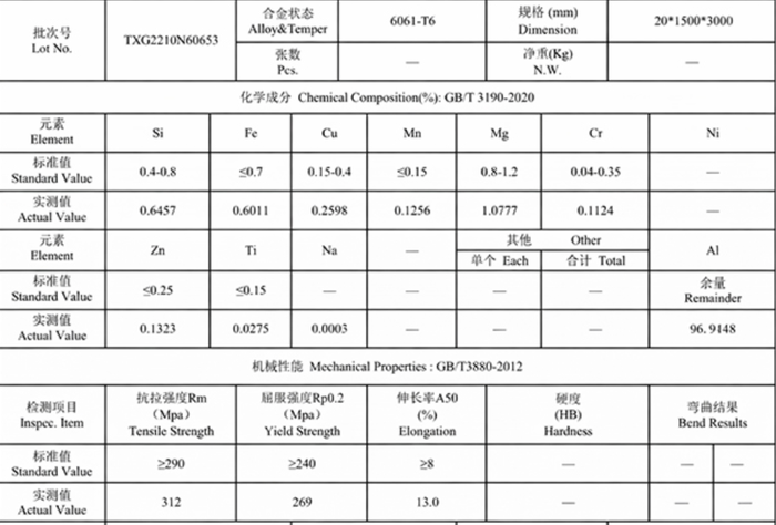 6061 T6 6061 T6
